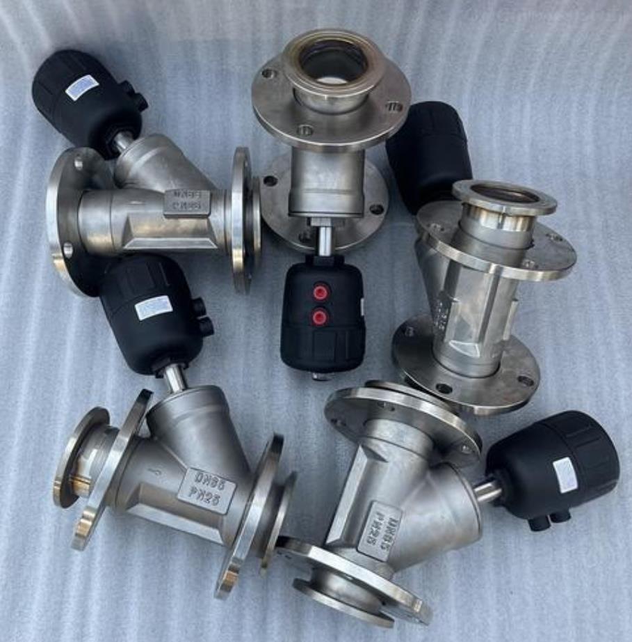 活套法兰气动角座阀J644F